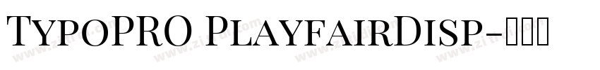 TypoPRO PlayfairDisp字体转换